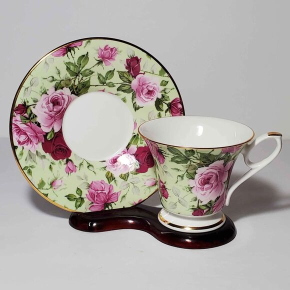 Royale Garden Teacup and Saucer Chintz Collection - Picture 1 of 7